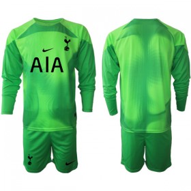 Fotbalový Komplet Tottenham Hotspur Brankářské Dětské 2022-23 Zelená Dlouhý Rukáv (+ trenýrky)